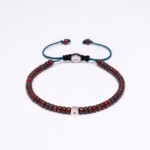 Kırçıllı Bordo Renk Miyuki Boncuk-925 Gümüş Bileklik