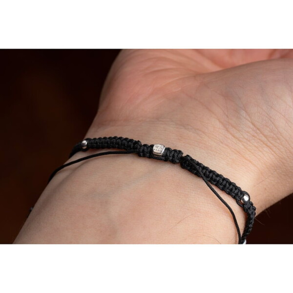 Kırçıllı Siyah Miyuki-Hematit Taşı-Gümüş Bileklik