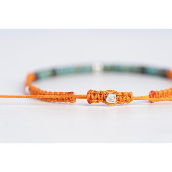 Kırçıllı Turkuaz Miyuki-Hematit Taşı-Gümüş Bileklik