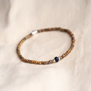 Lapis Taşı - Kehribar Sarı Miyuki Boncuklu Bileklik - Güneş