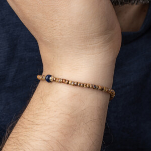 Lapis Taşı - Kehribar Sarı Miyuki Boncuklu Bileklik - Güneş