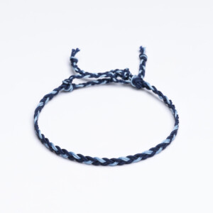 Mavi - Açık Mavi Saç Örgü Bileklik - Sharadamba