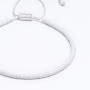 Miyuki 3mm Beyaz Paraşüt İpli Unisex Bileklik