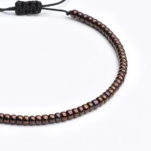 Miyuki 3mm Metalik Bronz Paraşüt İpli Unisex Bileklik