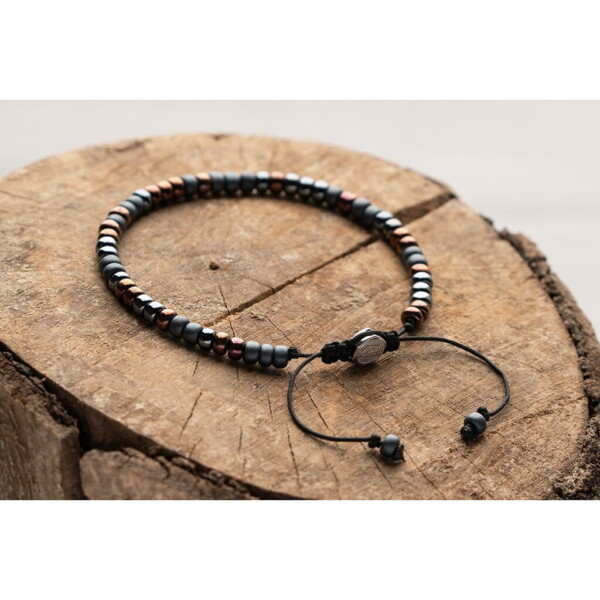 Miyuki 4mm Boncuk 925 Gümüş Siyah Paraşüt Bileklik