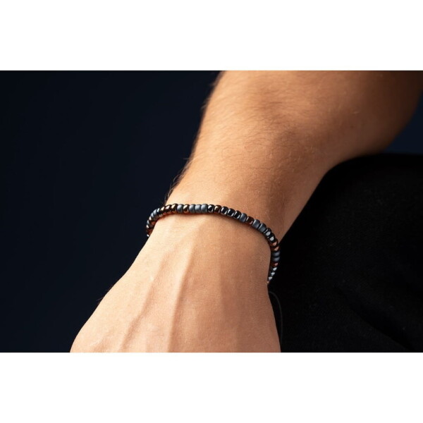 Miyuki 4mm Boncuk 925 Gümüş Siyah Paraşüt Bileklik