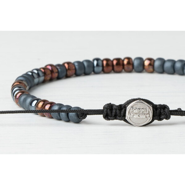 Miyuki 4mm Boncuk 925 Gümüş Siyah Paraşüt Bileklik