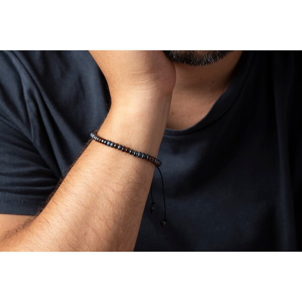 Miyuki 4mm Boncuk 925 Gümüş Siyah Paraşüt Bileklik