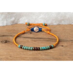 Miyuki 4mm Boncuk 925 Gümüş Turuncu Paraşüt Bileklik