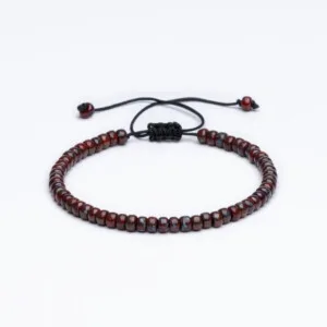 Miyuki 4mm Kırçıllı Bordo Paraşüt İpli Unisex Bileklik