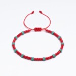 Miyuki - Boncuk Kırmızı Paraşüt İpli Unisex Bileklik