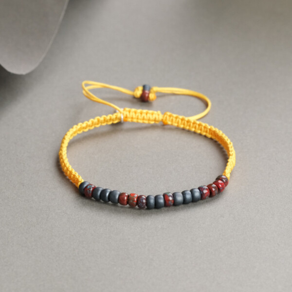 Miyuki Boncuklu Mors Alfabe Makrome Örgülü Bileklik PB32639 Miyuki Boncuklu Mors Alfabe Makrome Örgülü Bileklik PB32639