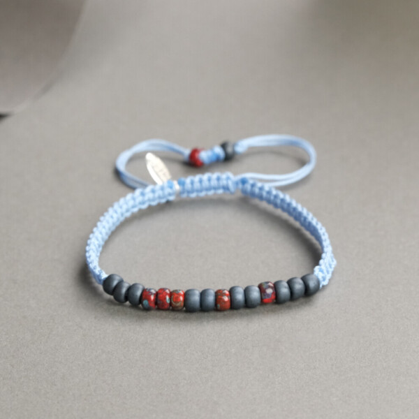 Miyuki Boncuklu Mors Alfabe Makrome Örgülü Bileklik PB32666 Miyuki Boncuklu Mors Alfabe Makrome Örgülü Bileklik PB32666