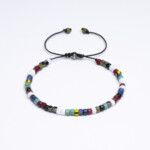 Miyuki - Çek Boncuk - Gümüş 4mm Renkli Unisex Bileklik