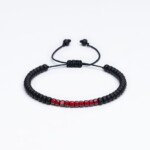 Miyuki - Çek Boncuk Kırmızı - Siyah Unisex Bileklik