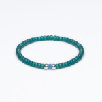 Miyuki - Doğal Taş - Gümüş Yeşil Unisex Bileklik