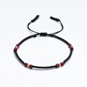 Miyuki + Gümüş + Boncuk Siyah Unisex Bileklik