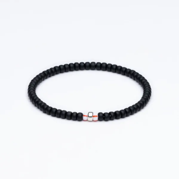 Miyuki + Gümüş Siyah Unisex Bileklik Miyuki + Gümüş Siyah Unisex Bileklik