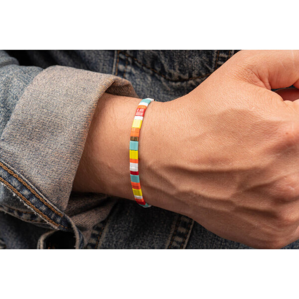 Miyuki Tale Boncuk + Gümüş Paraşüt İpli Bileklik