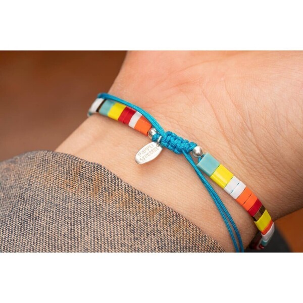 Miyuki Tale Boncuk + Gümüş Paraşüt İpli Bileklik