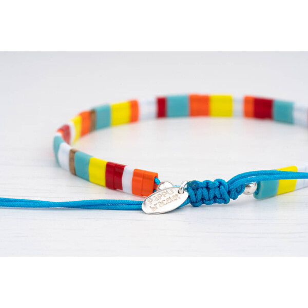 Miyuki Tale Boncuk + Gümüş Paraşüt İpli Bileklik