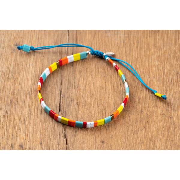 Miyuki Tale Boncuk + Gümüş Paraşüt İpli Bileklik