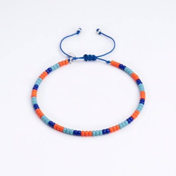 Renkli Miyuki 925 Gümüş Parlament Mavi Paraşüt İpli Bileklik Renkli Miyuki 925 Gümüş Parlament Mavi Paraşüt İpli Bileklik