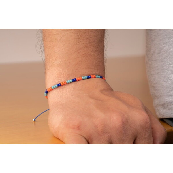 Renkli Miyuki 925 Gümüş Parlament Mavi Paraşüt İpli Bileklik