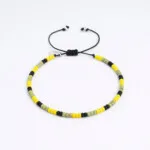 Renkli Miyuki 925 Gümüş Siyah Paraşüt İpli Bileklik