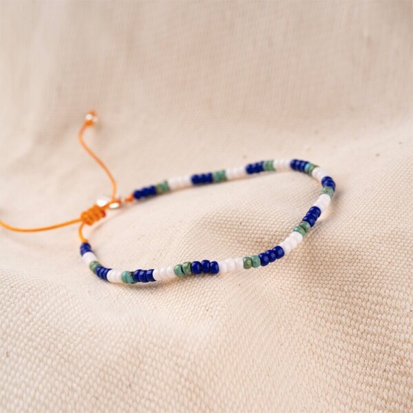 Renkli Miyuki 925 Gümüş Turuncu Paraşüt İpli Bileklik