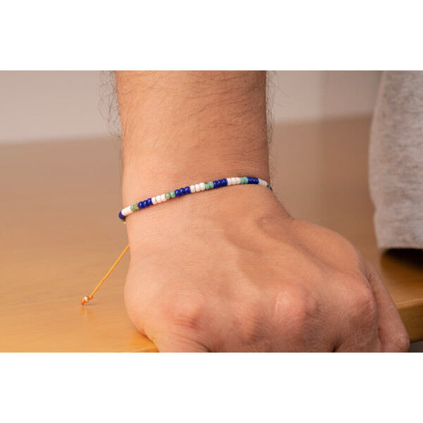 Renkli Miyuki 925 Gümüş Turuncu Paraşüt İpli Bileklik