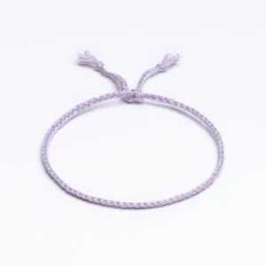 Sharadamba 3mm Eflatun Koton İpli Unisex Bileklik