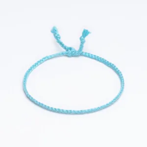 Sharadamba 3mm Gök Mavisi Koton İpli Unisex Bileklik