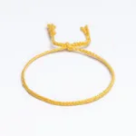 Sharadamba 3mm Sarı Koton İpli Unisex Bileklik