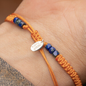 Turuncu Makrome Örgülü - Süryani Nazarlığı Bileklik - Günbatımı