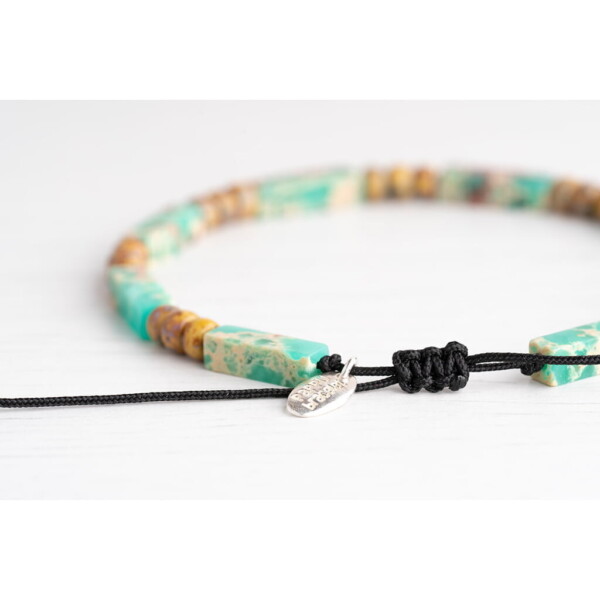 Varisit Taşı-Kehribar Sarı Miyuki-Siyah Paraşüt Bileklik