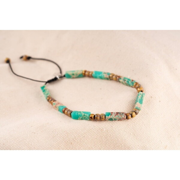 Varisit Taşı-Kehribar Sarı Miyuki-Siyah Paraşüt Bileklik