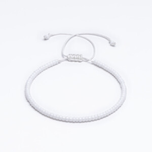 Yuvarlak Miyuki Boncuklu Bileklik - Beyaz