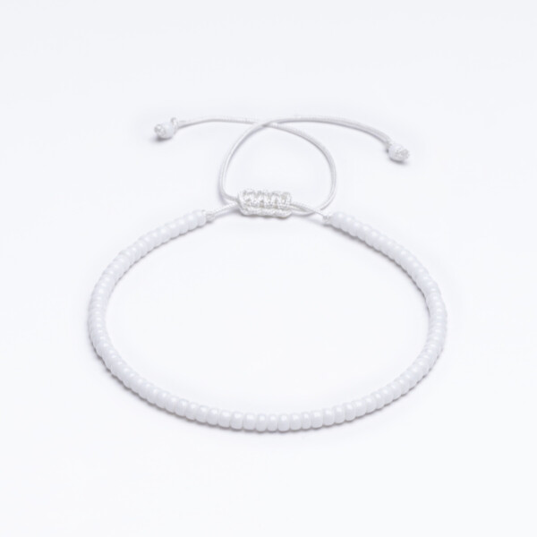 Yuvarlak Miyuki Boncuklu Bileklik - Beyaz Yuvarlak Miyuki Boncuklu Bileklik - Beyaz