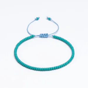 Yuvarlak Miyuki Boncuklu Bileklik - Turkuaz