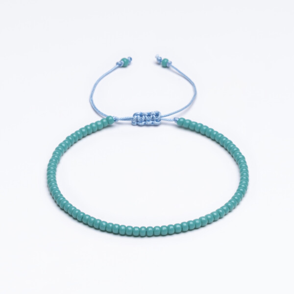 Yuvarlak Miyuki Boncuklu Bileklik - Turkuaz Yuvarlak Miyuki Boncuklu Bileklik - Turkuaz
