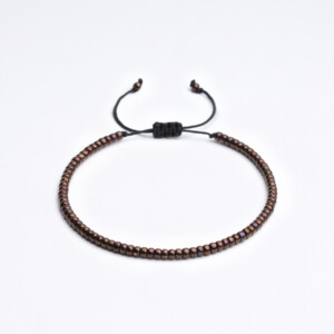 Yuvarlak Miyuki Boncuklu Bileklik – Bronz